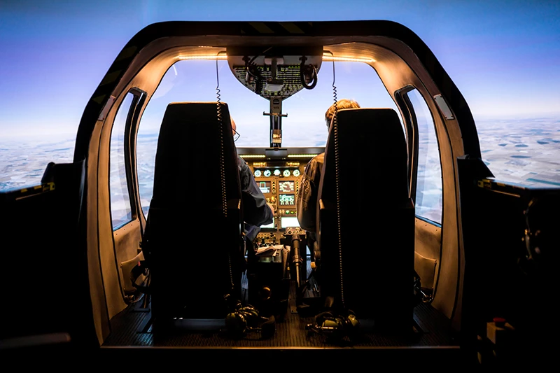 Simulador de helicptero. Foto: European Flyers